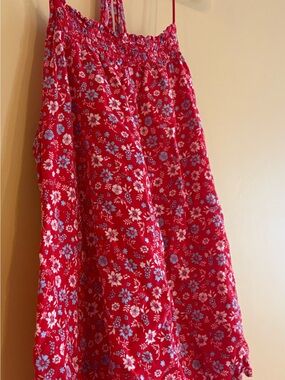 Junior Girl’s Red Floral Tanks